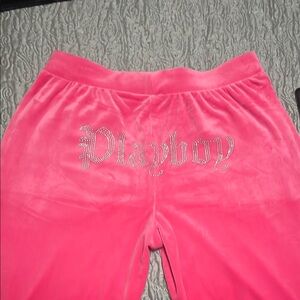 Playboy Pink Velour Pants